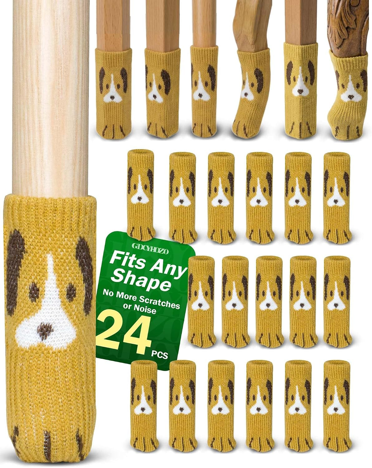 Chair Leg Socks 24Pcs,Dog Furniture Leg Covers,Floor Protector Set
