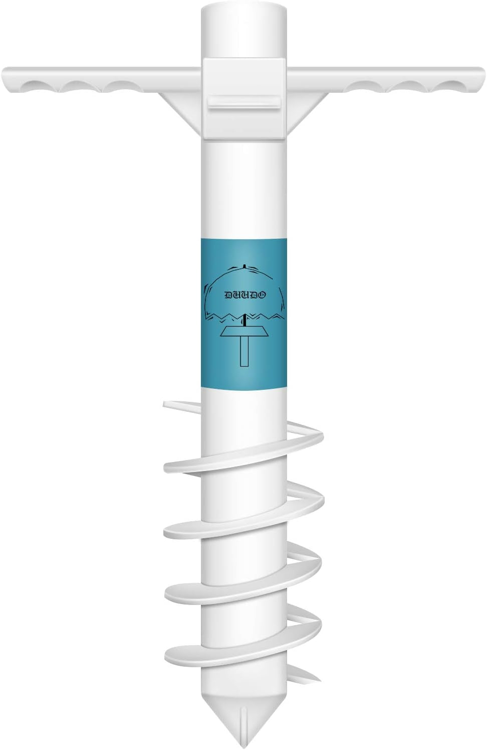 DUUDO Beach Umbrella Sand Anchor, Beach Accessories-Umbrella Base with 5-Spiral Screw Design, Beach Essentials Umbrella Holder Stand Resist Strong Winds One Size Fits All