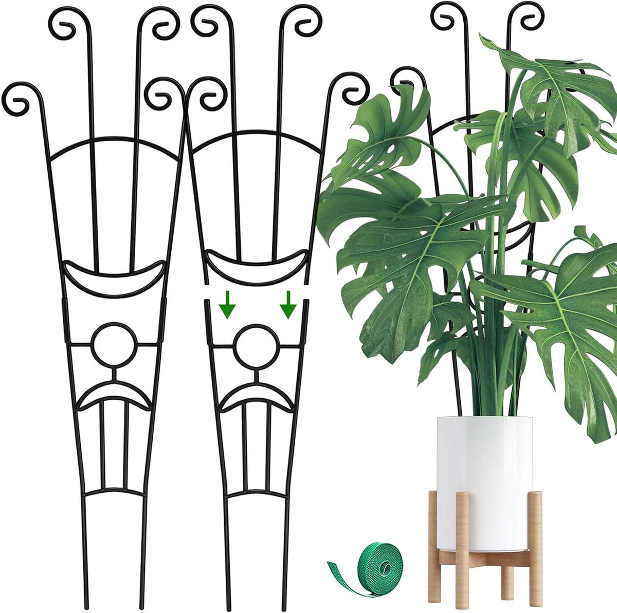 Coomin 32.6In Monstera Plant Support Trellis for Indoor Plants, 2P
