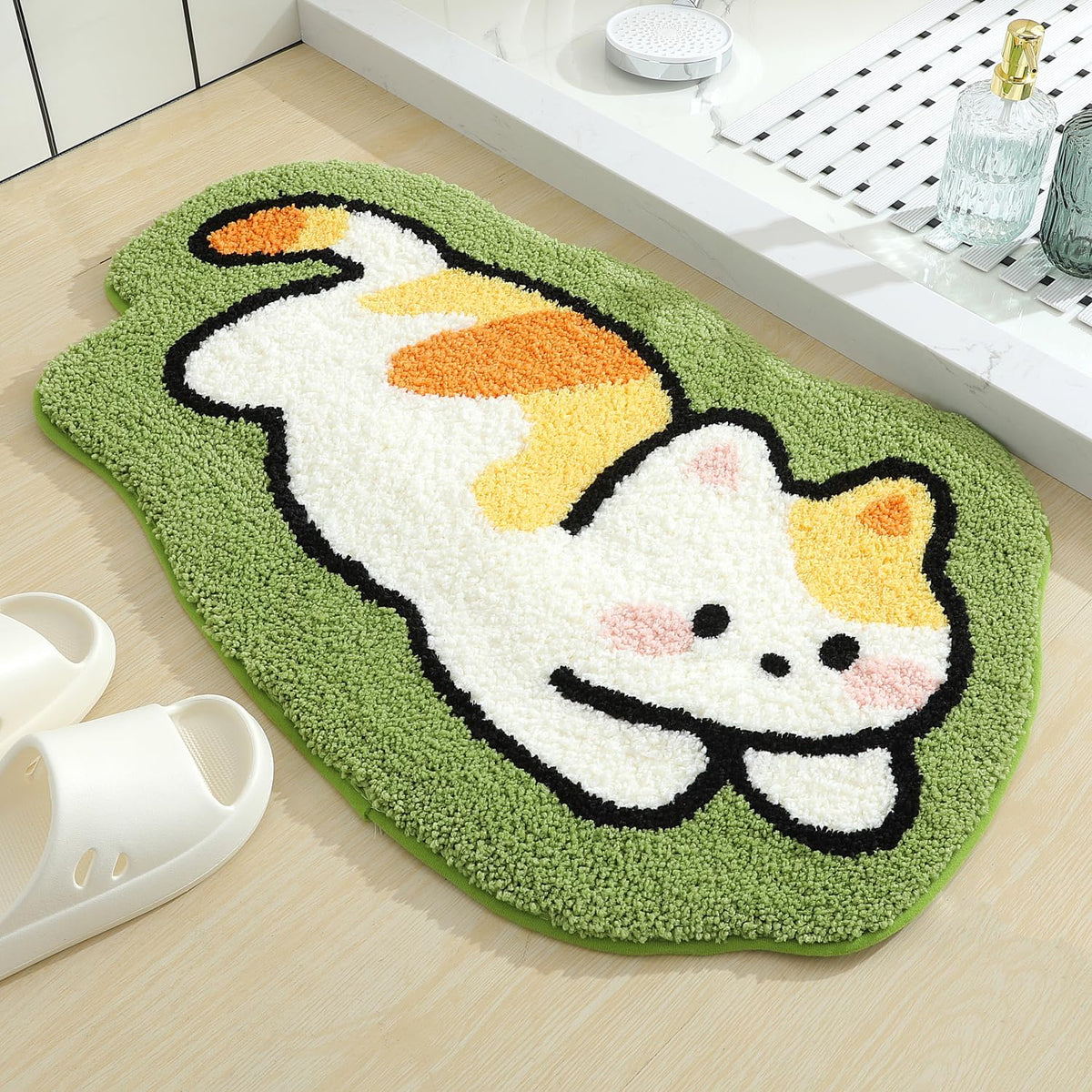 Molesun Cat Bath Mat 20X31, Soft Absorbent Microfiber Bath Rugs
