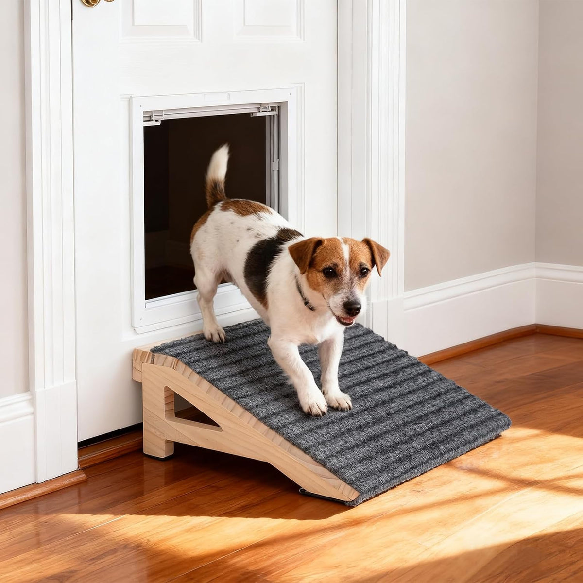 Dog Stairs Ramp for Small & Aged Dogs, Wooden Anti-Slip Pet Steps
