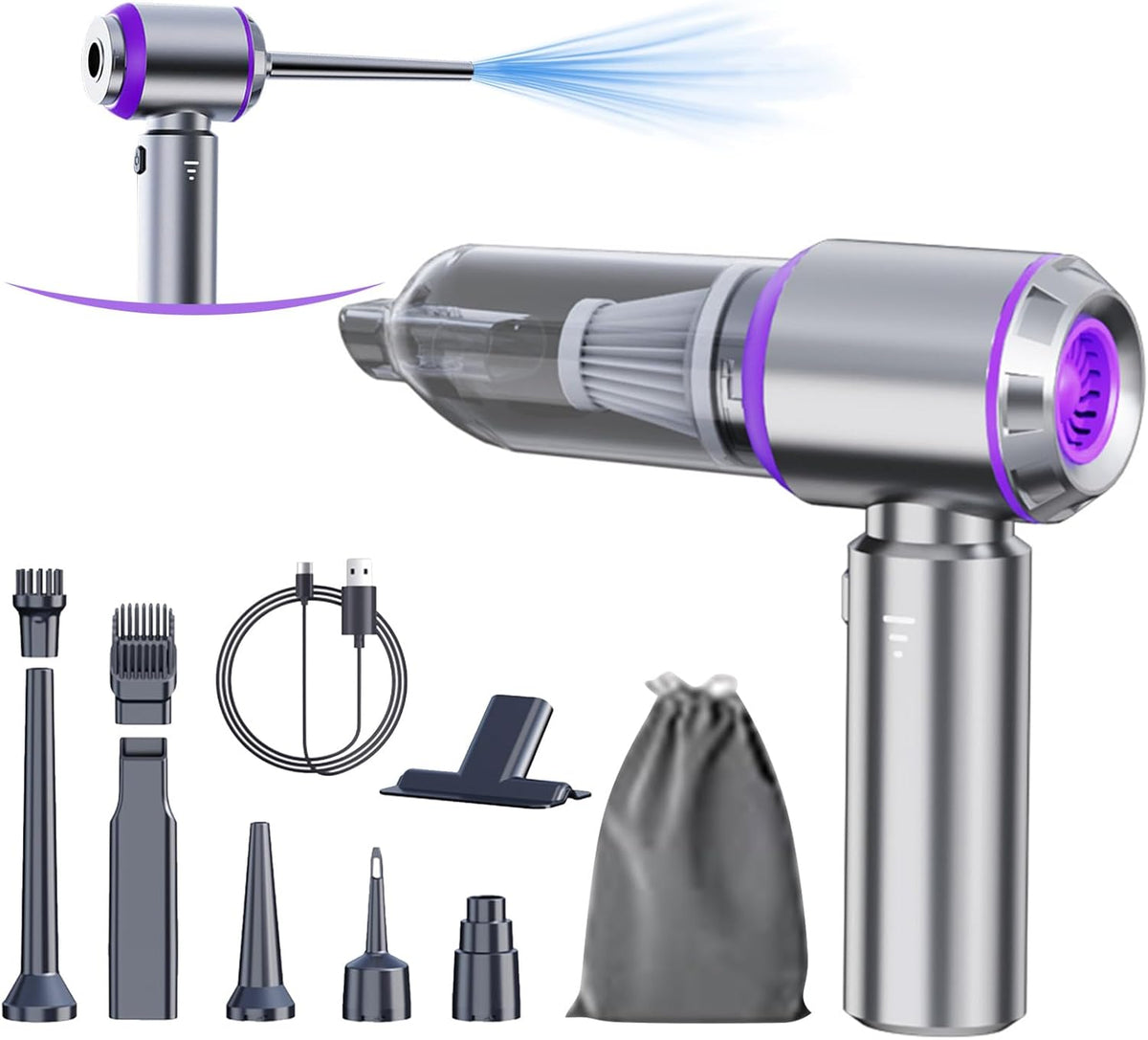 Houscly Car Vacuum Cordless Mini Handhled 4-In-1 High Power Cleaner 20000Pa