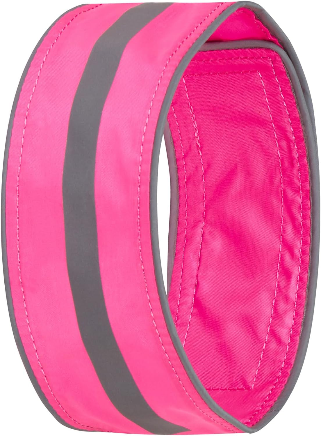 Reflective Dog Collar - High Visibility Safety Dog Walking Accessories for Small, Large Dogs, Adjustable Pet Collars, Fluorescent Dog Apparel for Hiking, Camping, Hunting (Neon Pink, M)
