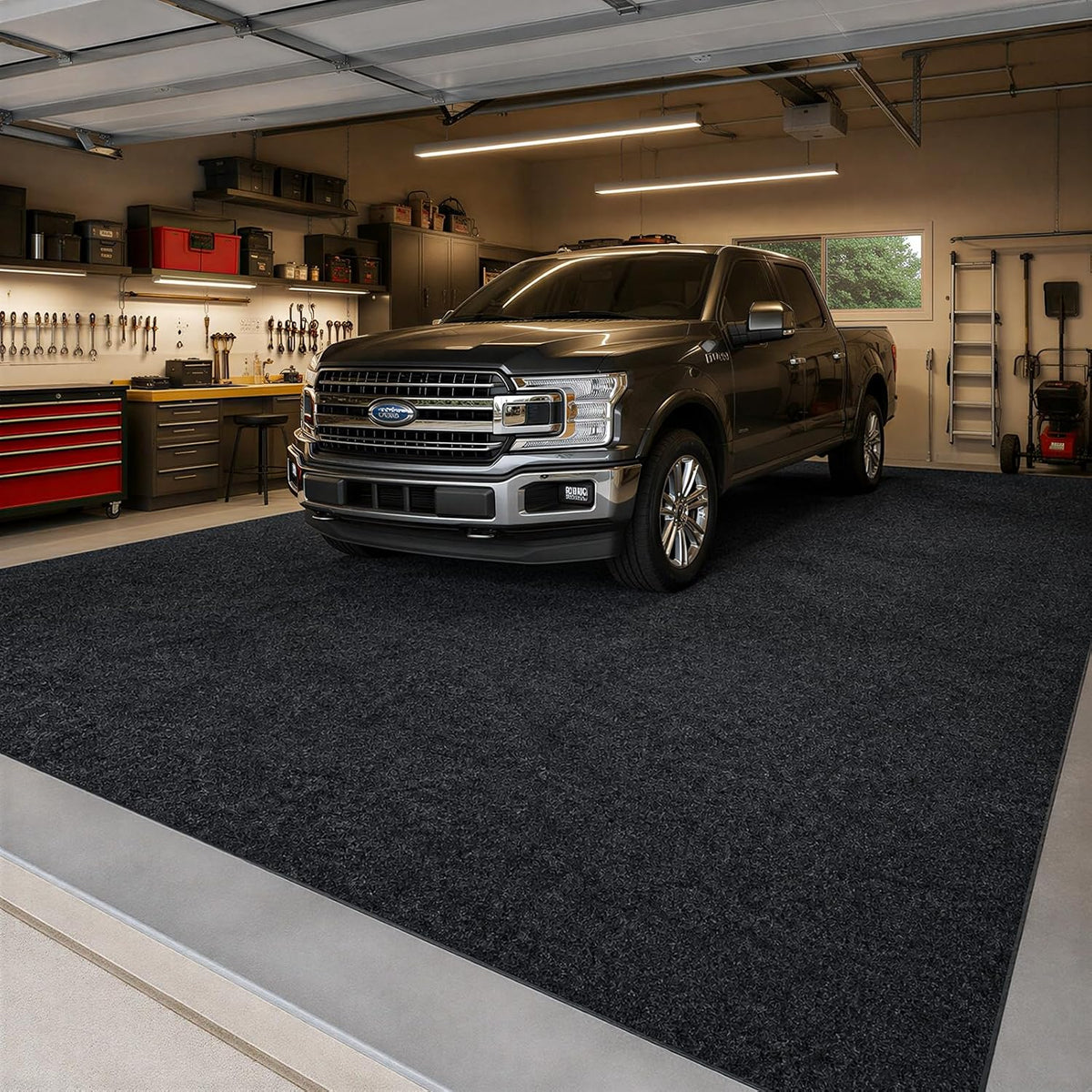 Garage Floor Mat Oil Spill Mat with Non-Slip Backing,8.8X22 Ft