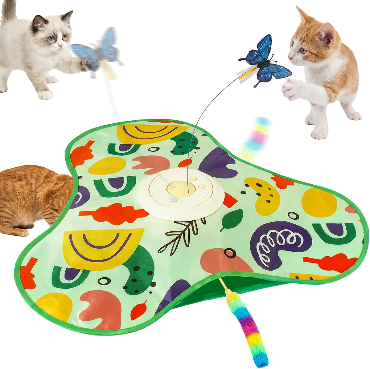 Interactive Cat Toys for Indoor Cats – Smart Automatic Kitten Toy (3-Speed)