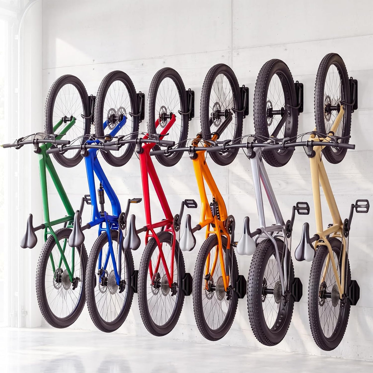 6 Pack Swivel Wall Bike Racks Bike Hangers for Garage