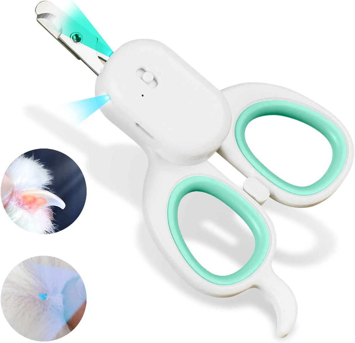 PAKEWAY Cat Nail Clipper with LED Light, Safe & Precise for Cats & Kittens