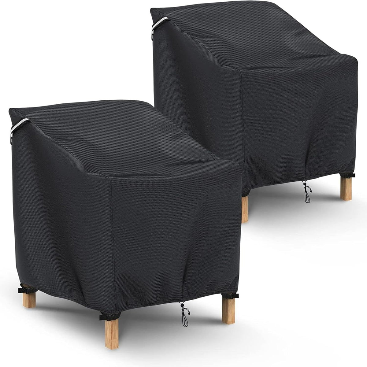 Gasadar Patio Chair Covers 2 Pack 32" W X 37" D X 36" H, Black