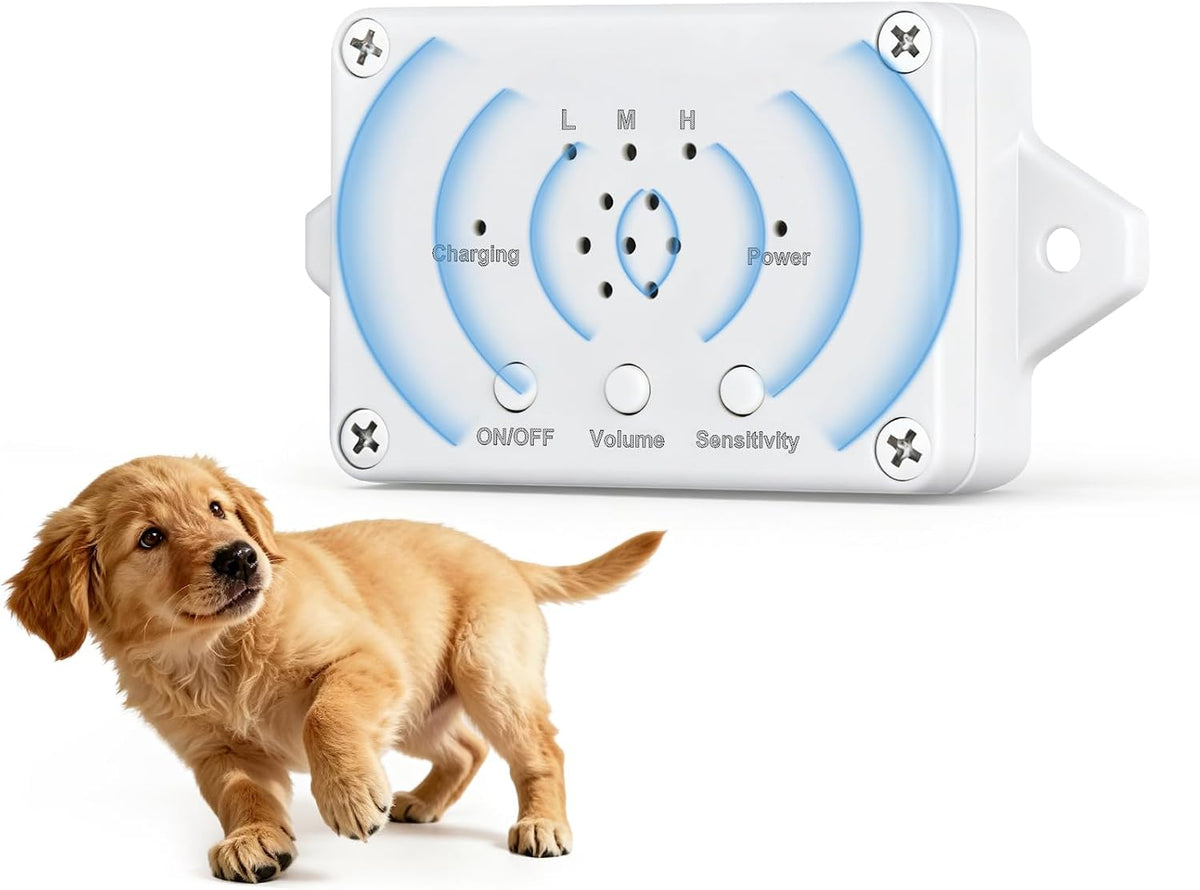 Haoguo Pet Training Vibration-Sensing Alarm, Training Alarm with 3 Adjustable Sensitivity & Volume Settings, Anti-Misoperation Lock Mode, Protects Furniture from Pet Scratching