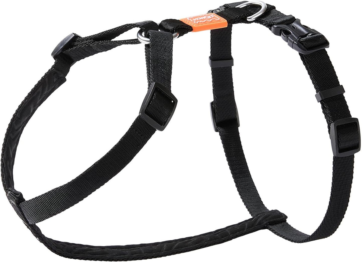 Dog Harness,Adjustable No Pull Harness,Aluminum Rings(Black,L)