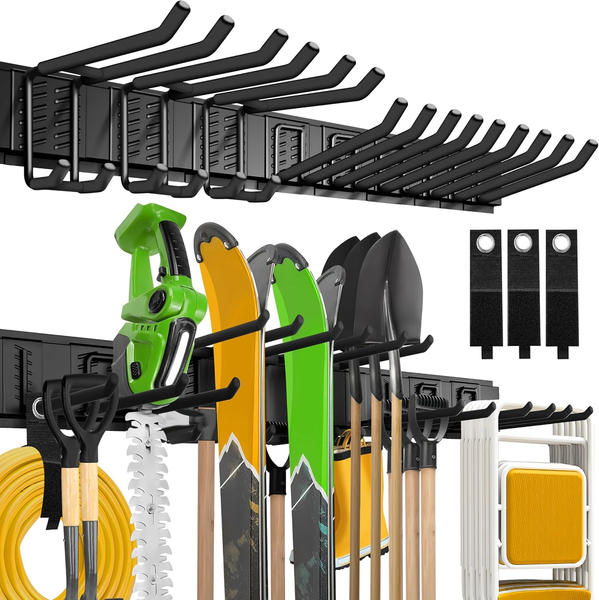 Klasit Garage Wall Organizer,15Pack Carries 675 Lbs,Garden Tool Organizer