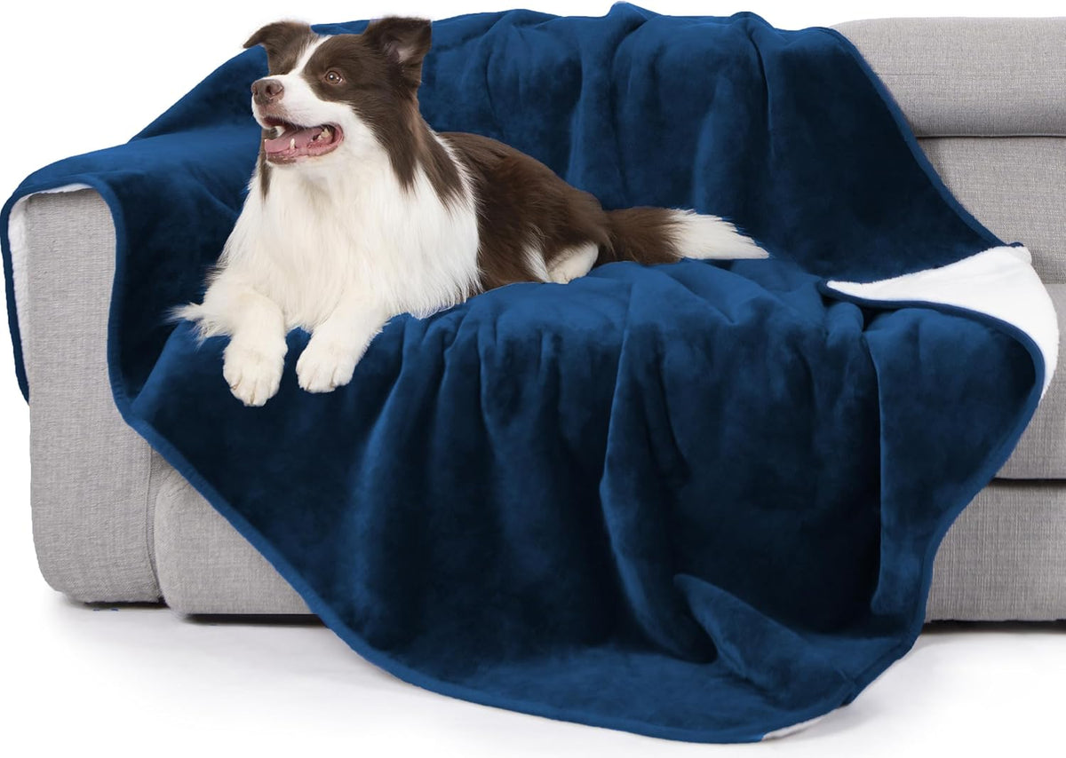 Gogobunny Waterproof Blanket for Bed Couch, Sherpa Fleece Throw, 50X60