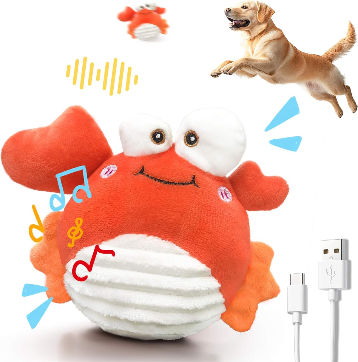 GUKCO Interactive Crab Dog Toys to Keep Them Busy