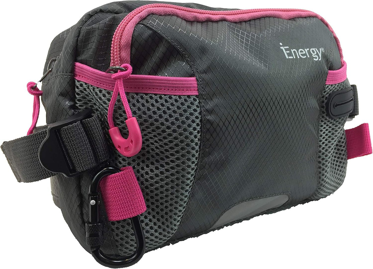 Ienergy™ PAT Waist Belt for Dog Owners - Durable Fanny Pack for Hands-Free Dog Walking, Training and Hiking with Treat Pouch - Pink