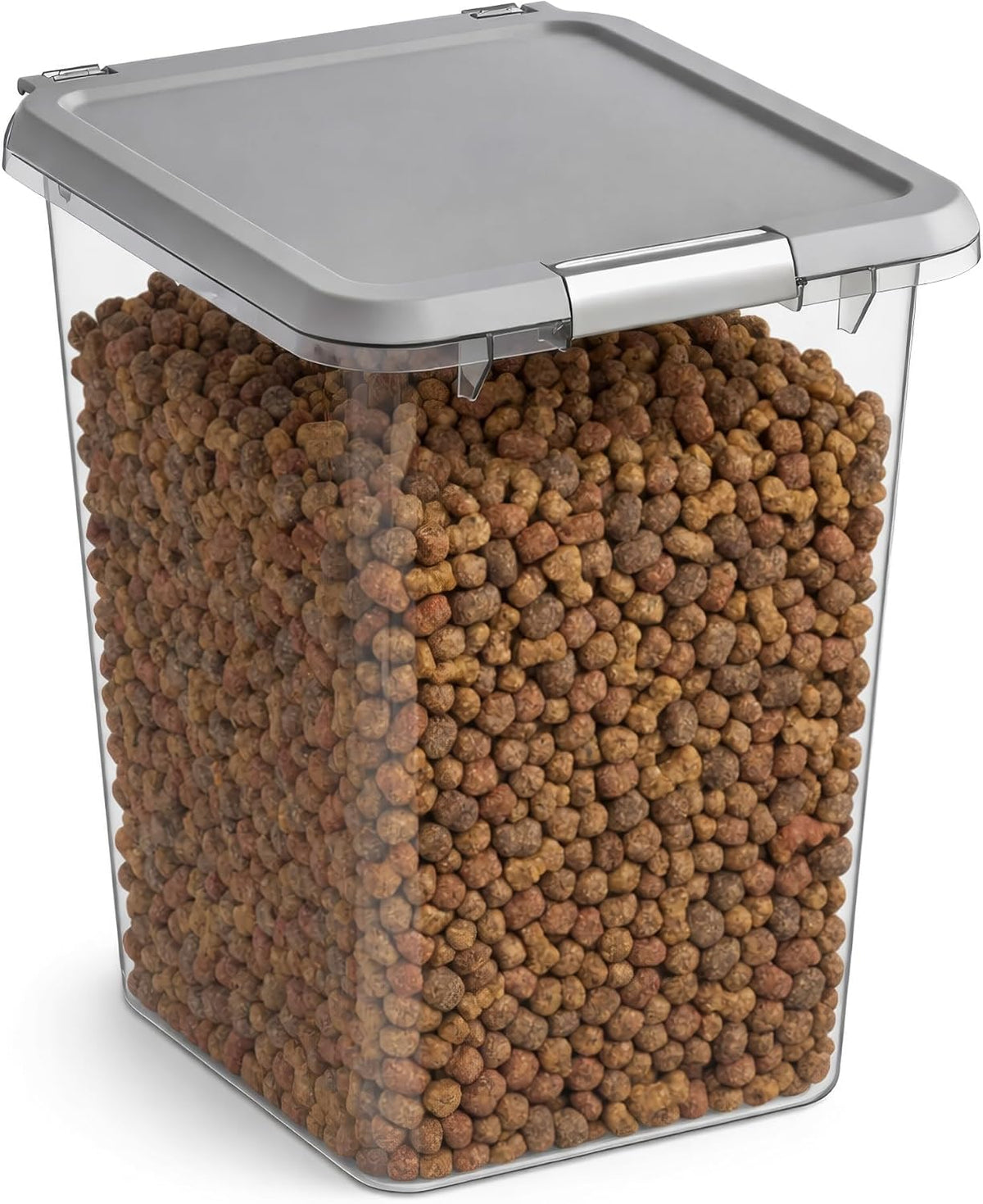 Mighty Tuff 35 Lb Pet Food Storage Container with Airtight Lid, Clear