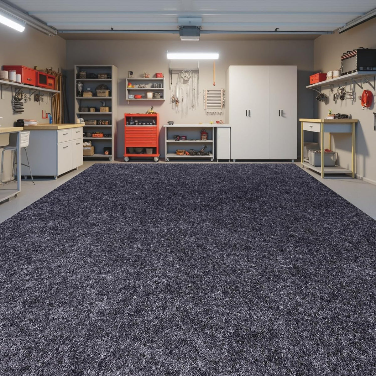Garage Floor Mat, 6 X 8 Ft Waterproof Mat with Non-Slip Backing, Reusable Absorbent Surface, Easy Clean Floor Protector Oil Spill Mats for Garage, Driveway, Workshop