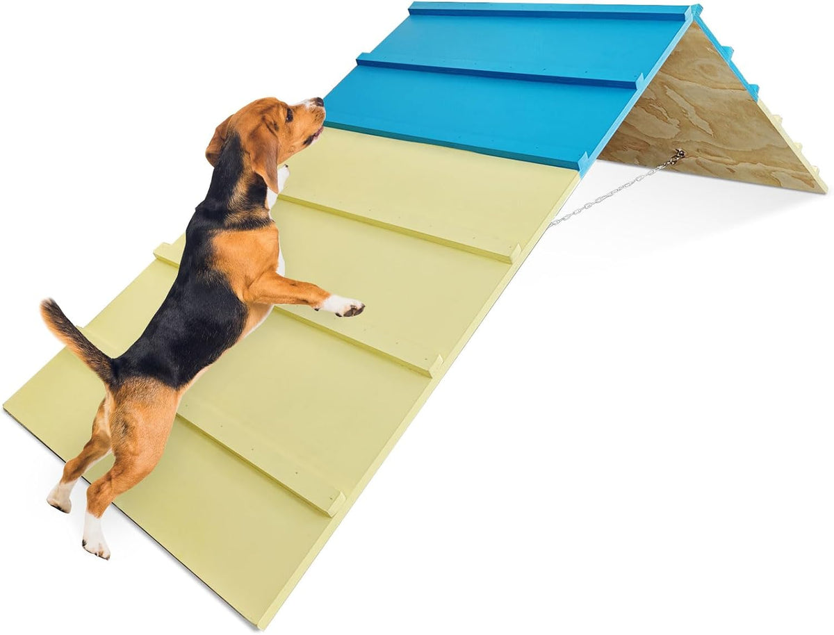 Dog Agility Course Backyard Equipment for Small & Medium Dogs, Puppy Agility Training A-Frame, Pony & Lamb Jumping Obstacle Course Ramp & Playground