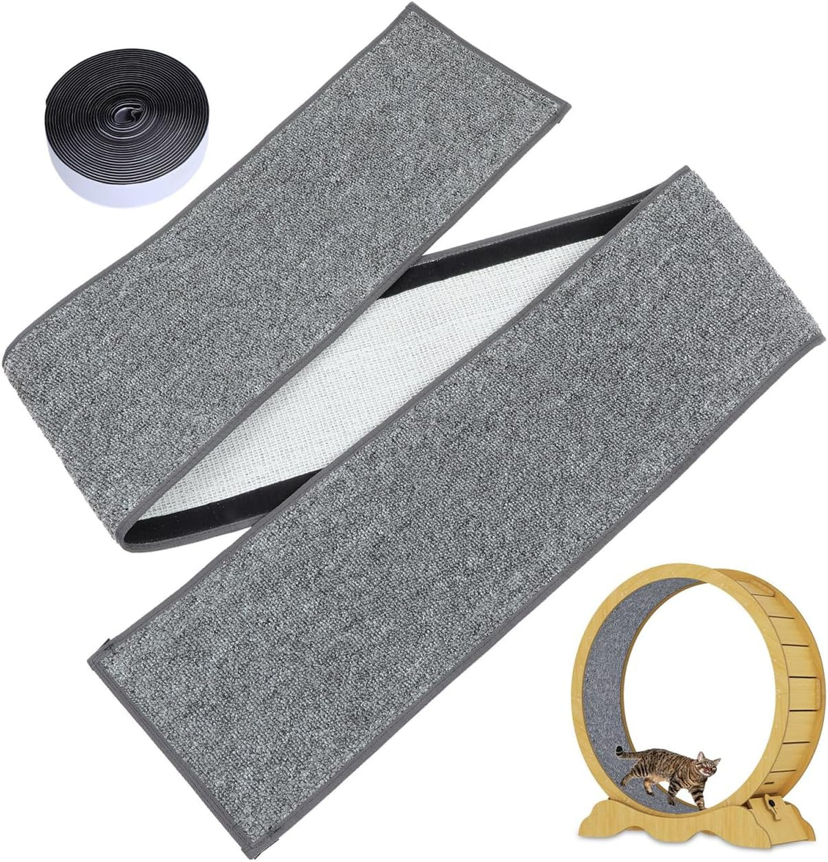 Toddmomy Cat Wheel Replacement Felt Pad for Running Wheel Mat Nonskid Cushion Accessory Small Size Felt Mat Fitness