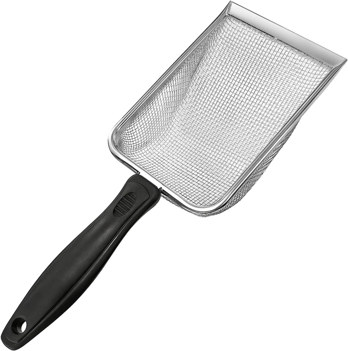 Cat Litter Scoop, Stainless Steel Mesh Scoop Away Cat Litter, Kitty Litter Scoop 2.8Mm Hole, Non-Stick Cat Litter Scoop for Crystal Litter|Pine Pellets|Small Pieces, Litter Cleaner Beach Mesh Shovel