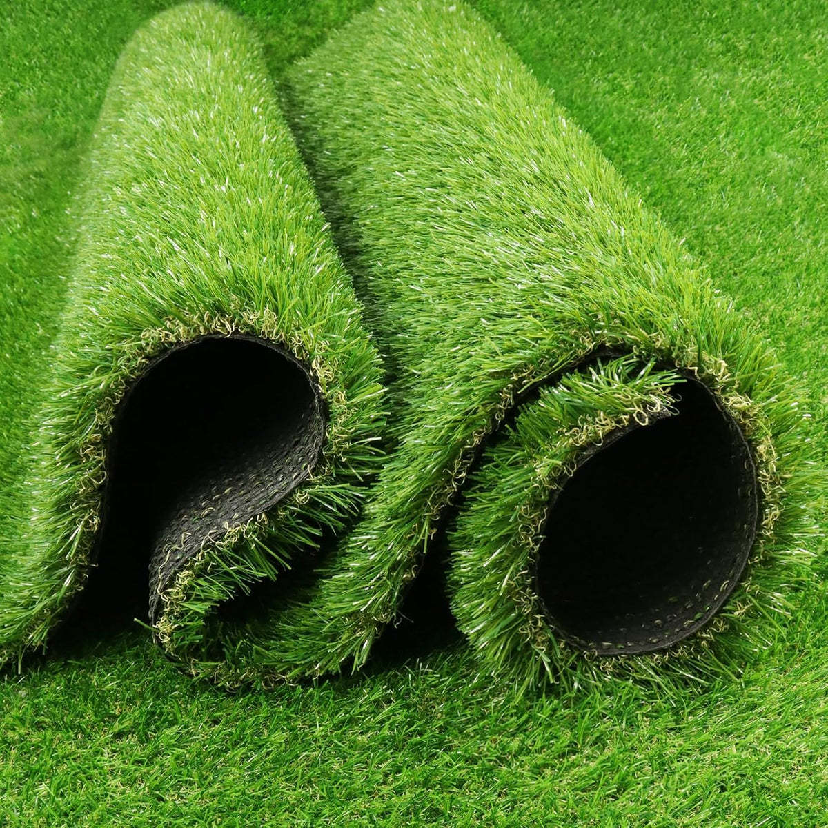 Artificial Turf Grass 4 FT × 6 FT, 1.38" Pile Height Synthetic Grass Rug with Drainage, Outdoor Indoor Realistic Fake Grass Carpet Mat for Dogs, Patio, Balcony, Backyard, Customized