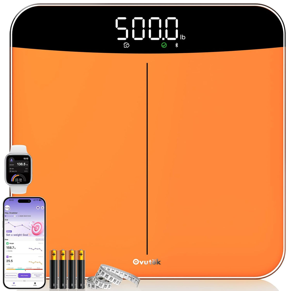 Ovutek 500Lb Digital Bathroom Scale with Body Weight Trends App