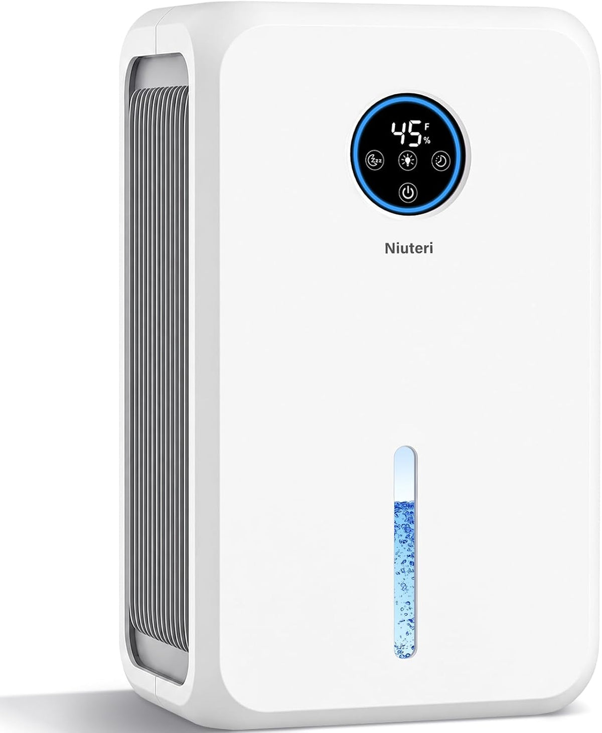 98 OZ Dehumidifier, Dehumidifier for Home, Bedroom, Basement, Bathroom, Smart Humidity Control, Efficient Humidity Removal, Quiet with Auto Shut-Off & Defrost, White