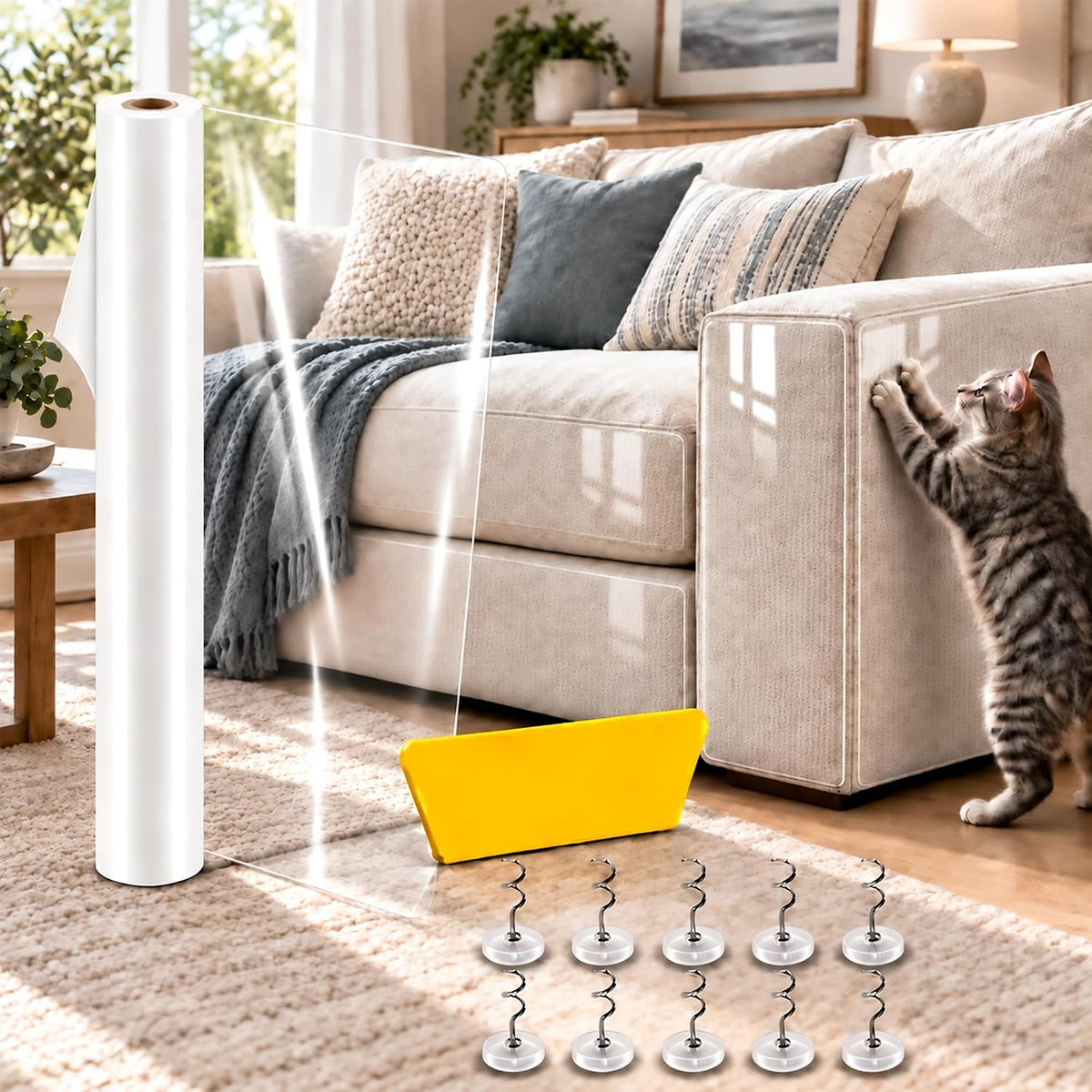 Cat Scratch Furniture Protector Tape, anti Scratch Couch Guard
