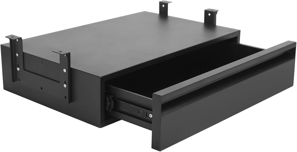 POPMOON 18 Inch under Desk Drawer, Adjustable Pull Out Storage Organizer