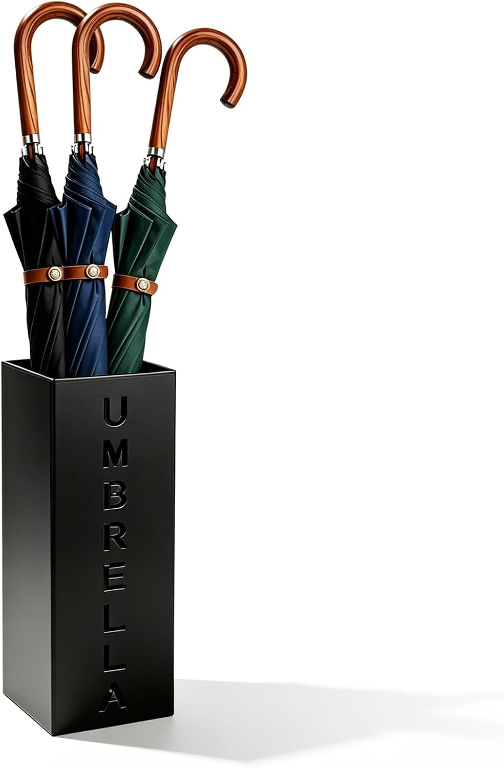 Square Metal Umbrella Canes Holder, Free Standing Umbrella Rack