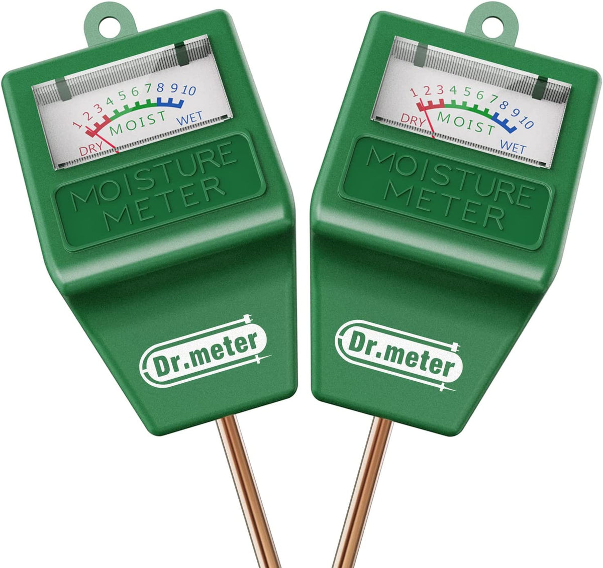 Dr.Meter 2 Packs Soil Moisture Meter Tester for Plants Indoor & Outdoor Use