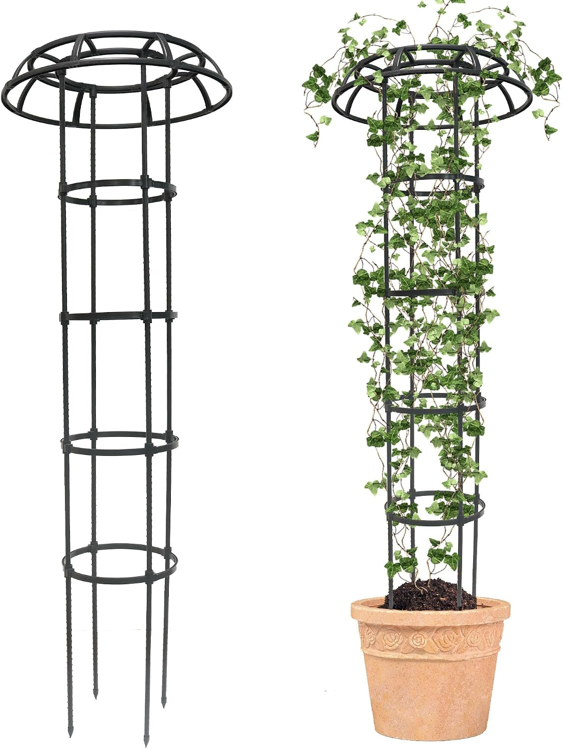 Quibbay 65 Inch Mushroom Top Garden Trellis for Climbing Plants, 1 Pack