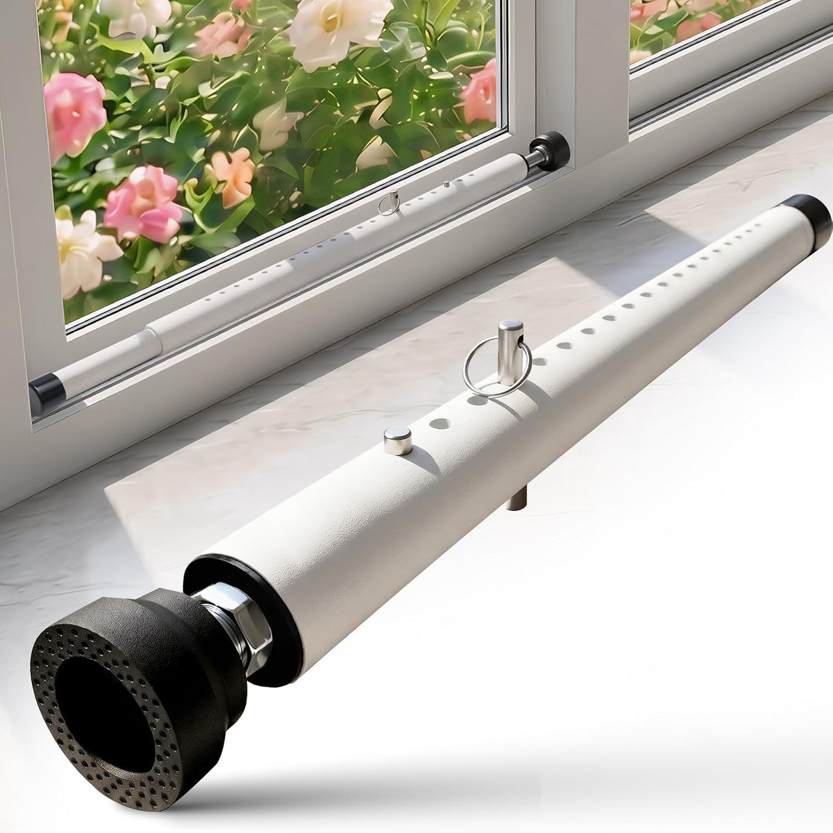 Sliding Door Security Bar 18"-51", Adjustable Security Bars inside for Sliding Glass Door & Window, Heavy Duty Door Lock Bar with Quick Release, Patio Burglar Proof Stopper for Home Apartment Safety