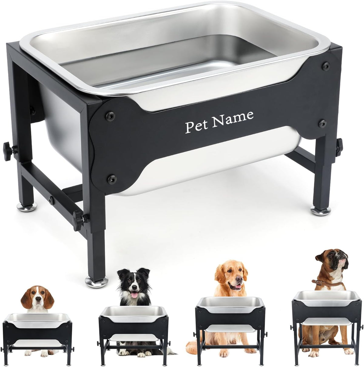 3 Gallon Elevated Dog Water Bowl, Raised Stand for Large Dogs