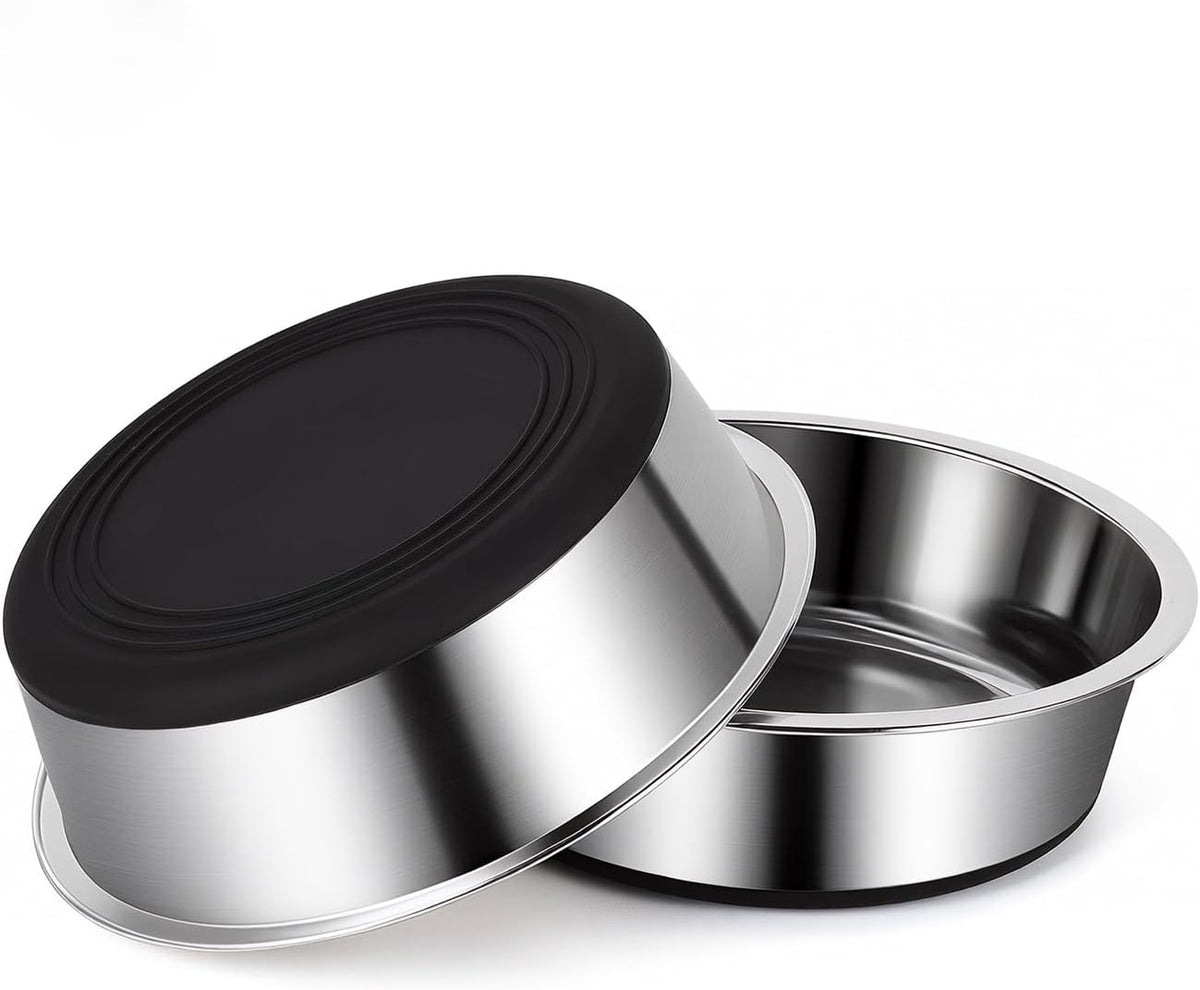 Dog Bowls, Food Grade Stainless Steel for Food and Water, 2-Pack, 3 Cups