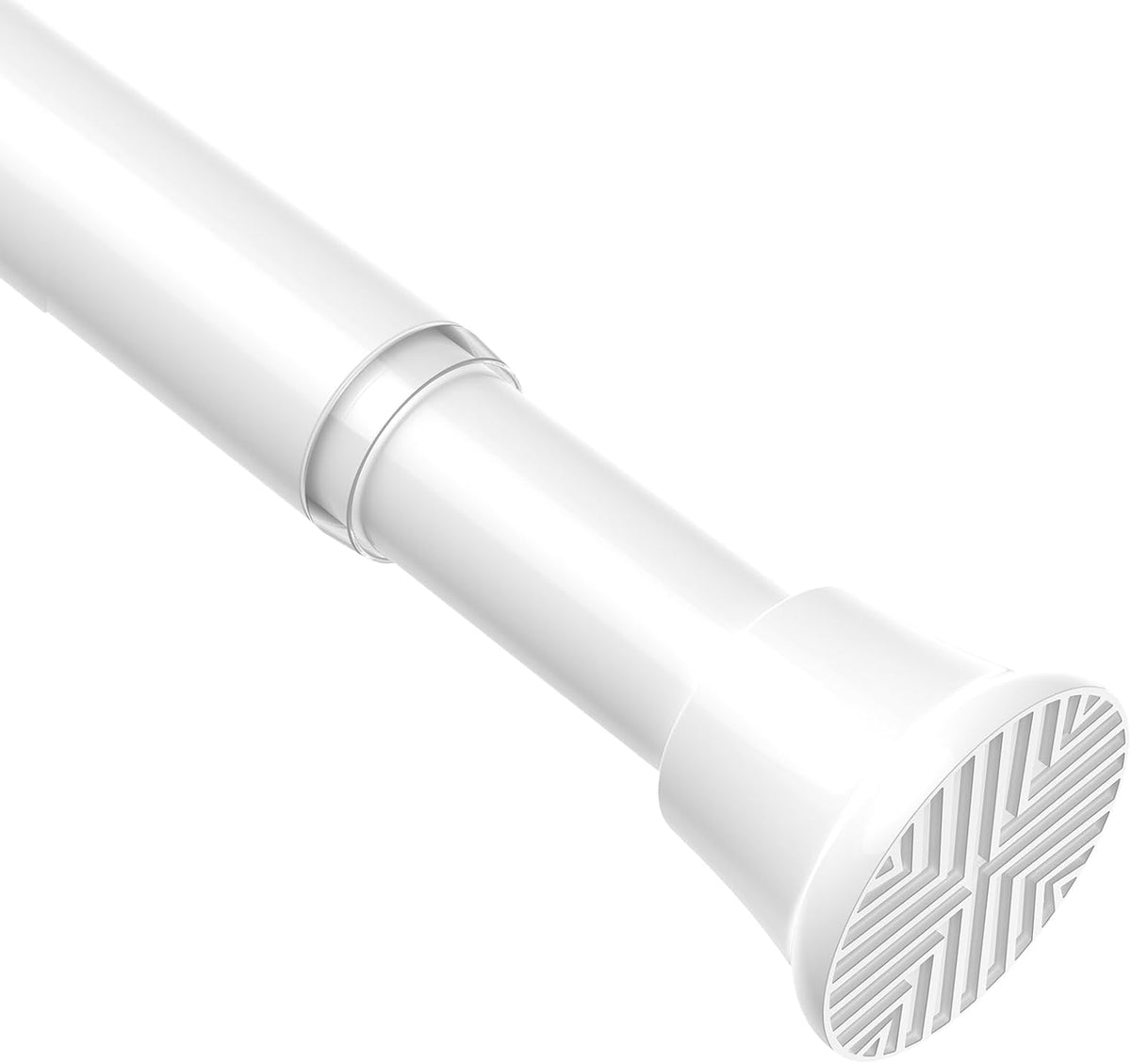 AIZESI Tension Rod 24-46 Inch, Tool-Free No Drill Spring Curtain Rod, White