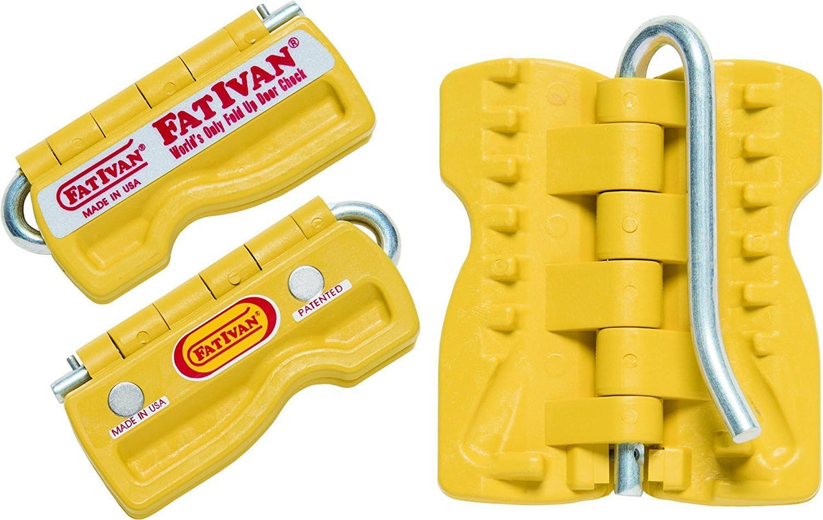 The Original Fativan Fold up Door Chock with Magnet Yellow