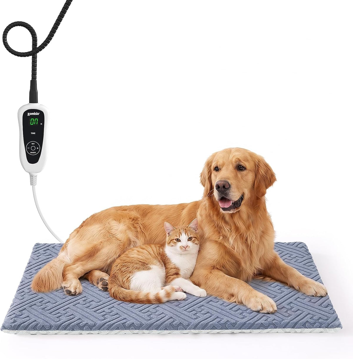 Large Dog Heating Pad, Heated Dog Bed, 11 Temp & 25 Timer Settings