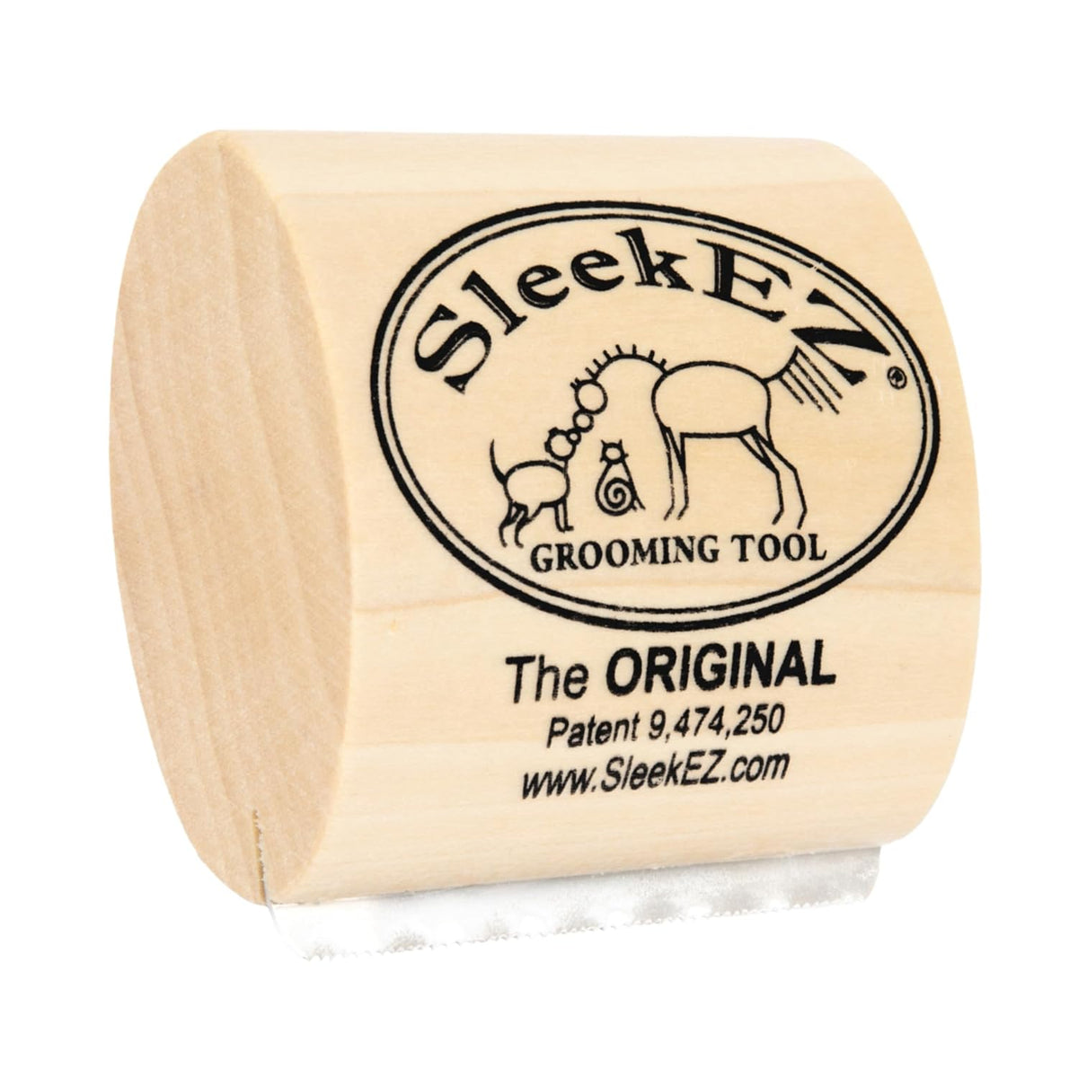Sleekez Cat Brush for Shedding - Deshedding Brush for Cats - Patented Grooming Tool for Removing Loose Fur, Undercoat & Hair - Made in USA - Works on Short, Medium & Long Coats