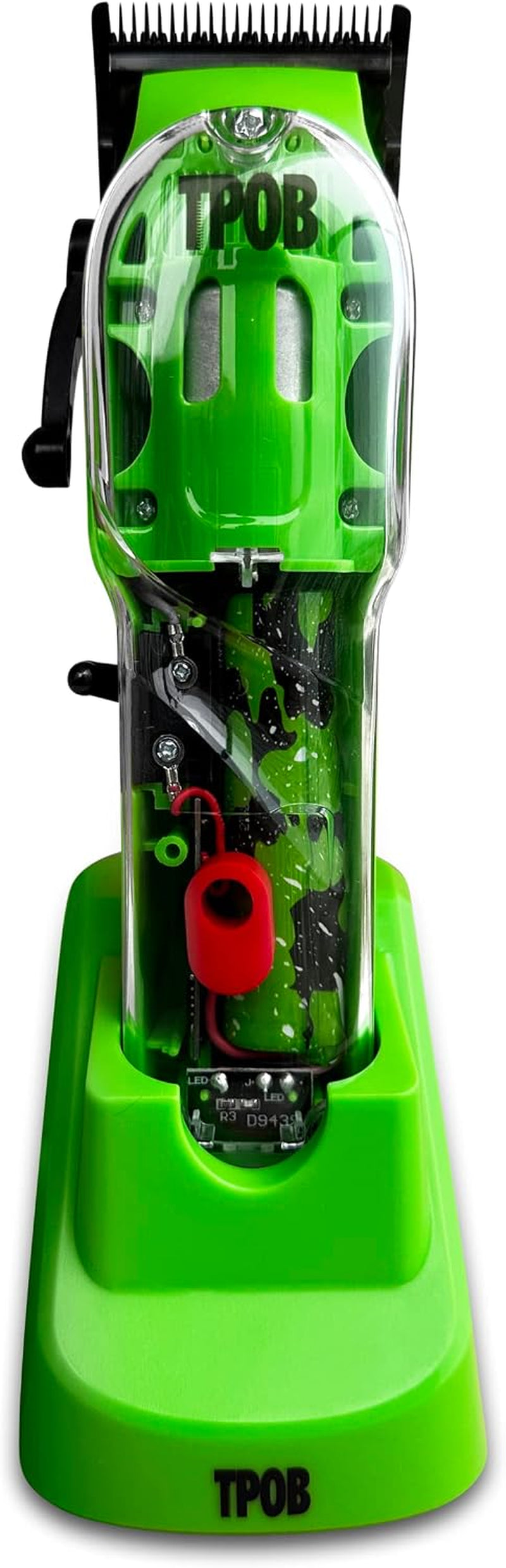 TPOB Slime 2 Barber Hair Clippers for Men 6800 RPM with Matte Green Case and X Fade Blade