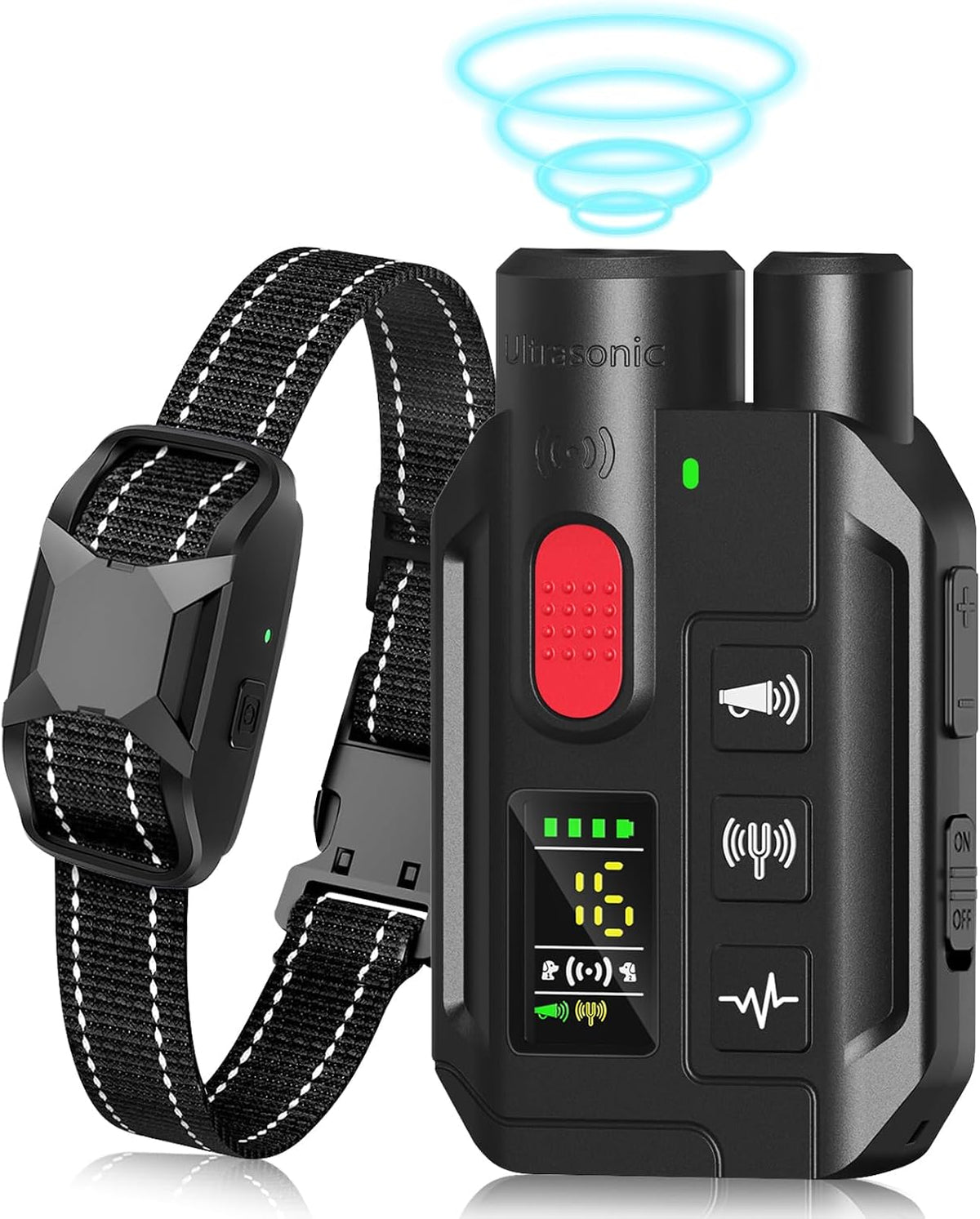Dog Shock Collar with Remote Control,Ip67 Waterproof Dog Bark Collar for Small Medium and Large Dogs,2000Ft Range Dog Training Collar(Black)