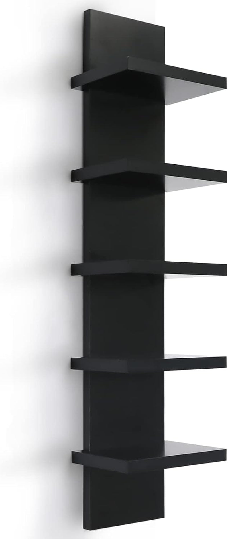 Homaterial Small 5 Tier Wall Shelves, Black