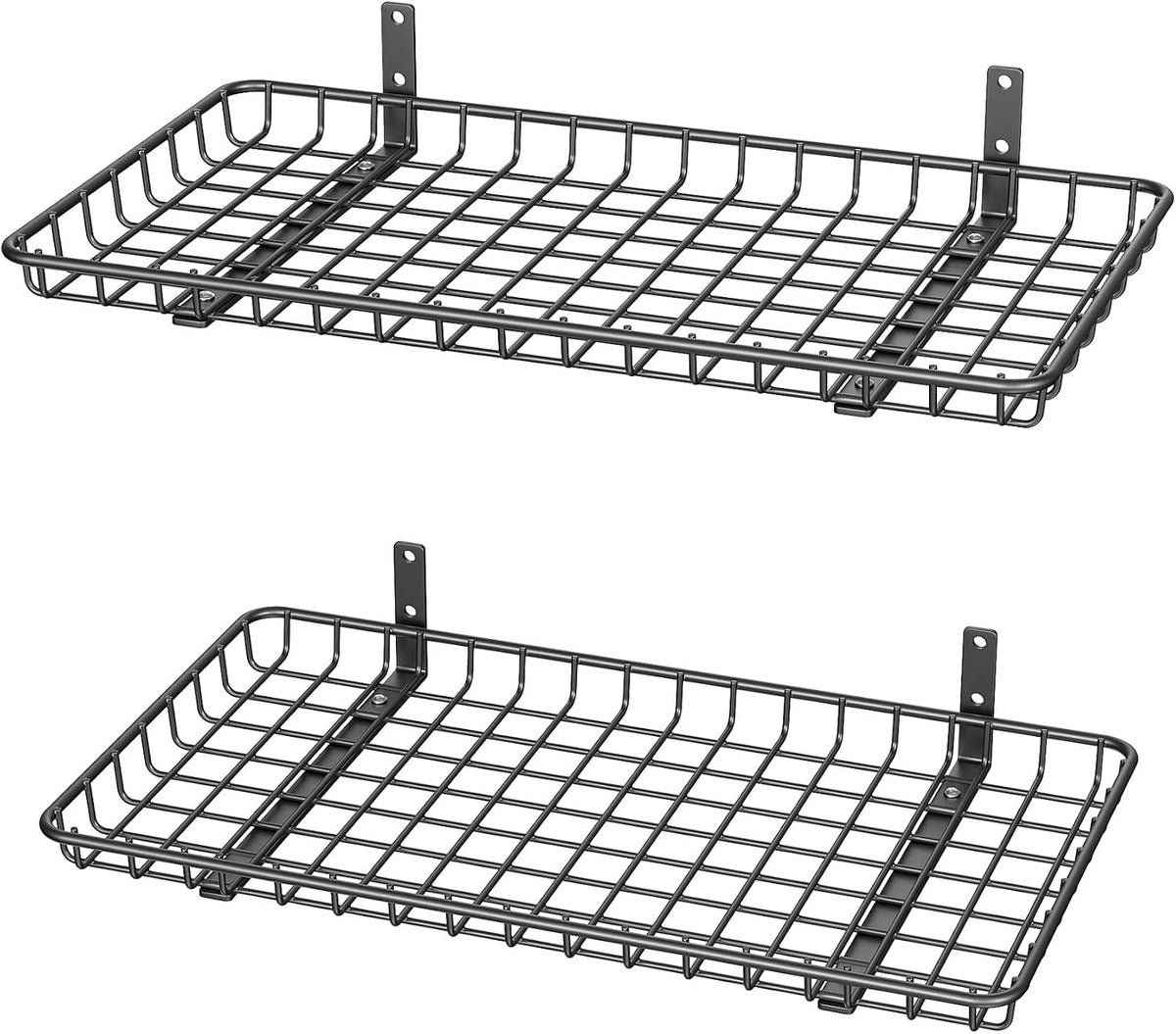 WALMANN 12X24 Inch Wall Shelves, Wall-Mounted Storage Shelf for Garage