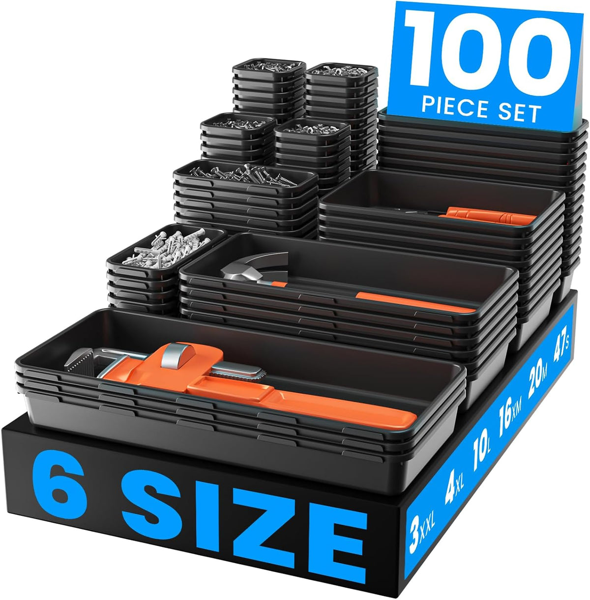 A-Lugei γπ² π¦πππγ Tool Box Organizer Tray Set Drawer Organizer Divider