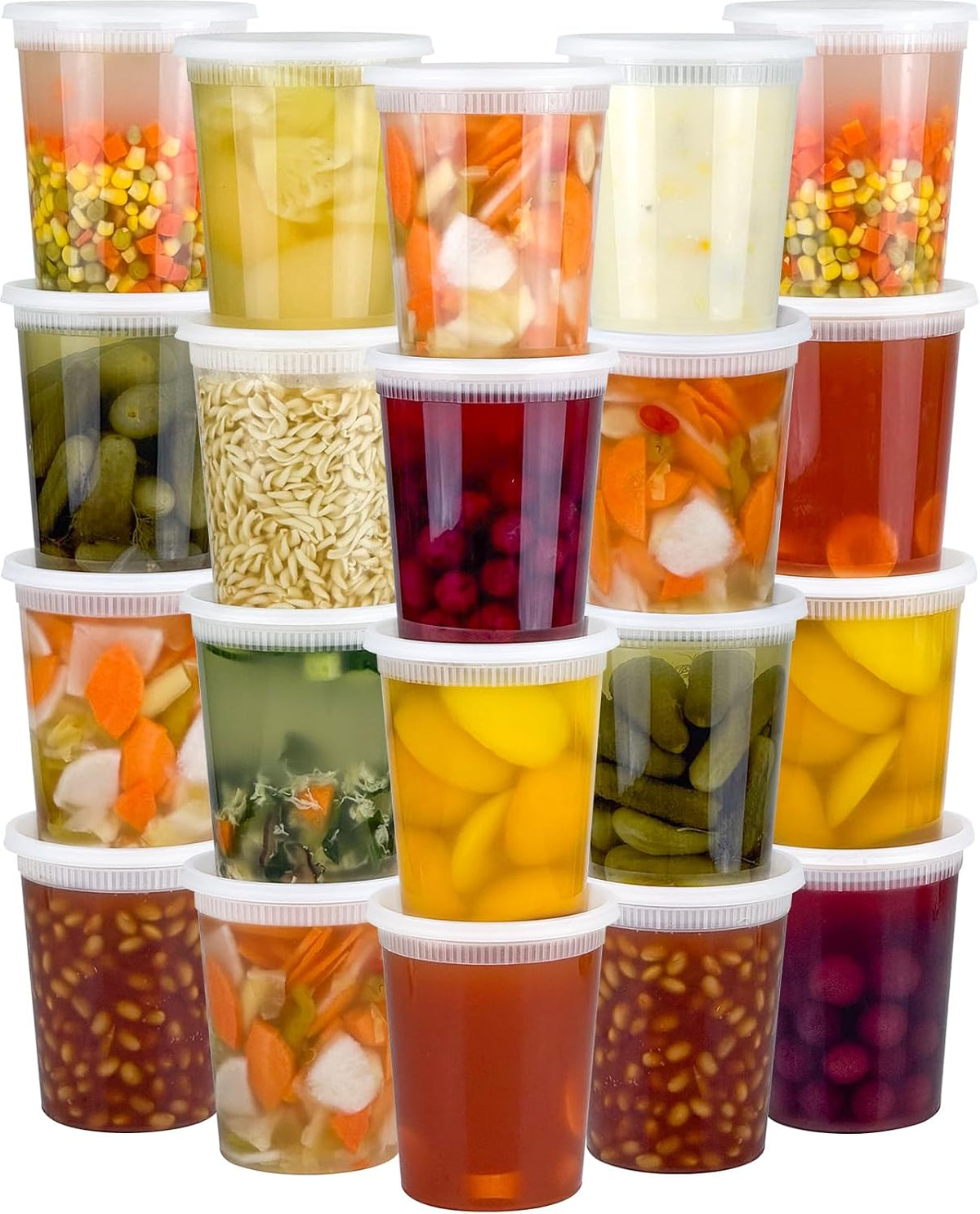 Dipoo 40 Sets (80-Piece) Deli Containers with Lids 32 Oz