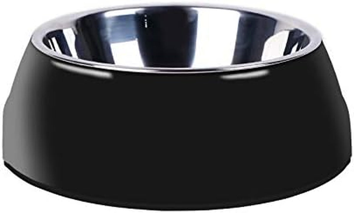 Pet Bowls Stainless Steel Dog Cat Pet Bowl Universal Pet Water and Food Bowls 4 Sizes and 5 Colors Available (XL, Black)