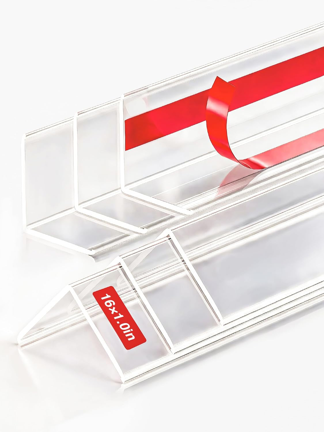 Clear Wall Corner Protector, 6 Pack, Self-Adhesive, 16 X 0.98 In