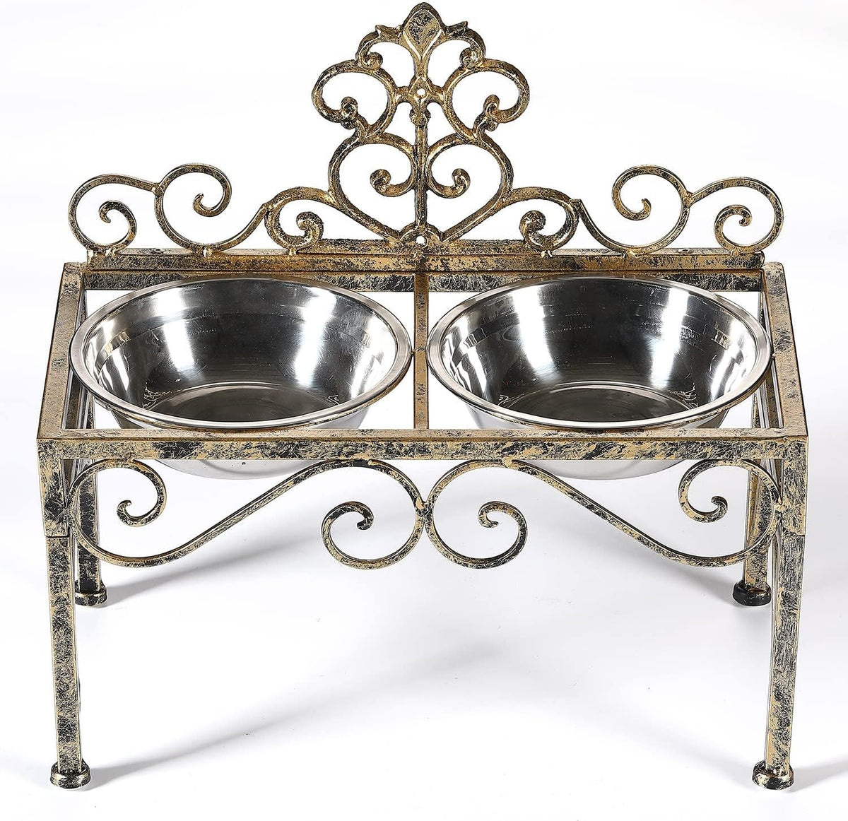 8.78" Height Elevated Dog Bowls for Large Dogs, Metal Raised Dog Feeder