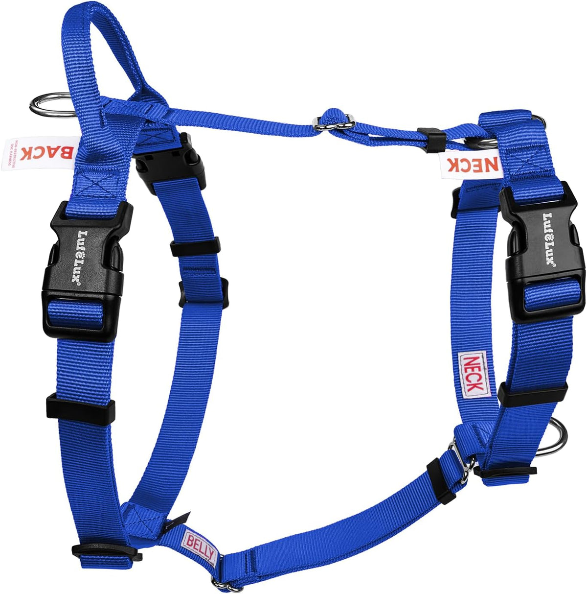 Non Restrictive No Pull Dog Harness, Medium, Blue