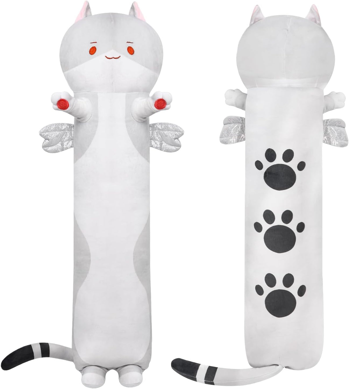 Merryxd Kawaii Long Cat Plush Body Pillow, 36” Soft Cute Stuffed Animals Plushies, Kids Big Doll Toys, Ideal Gifts for Cuddles,Girls,Girlfriend,Boys,Birthday,Christmas,Halloween,Valentine'S Day