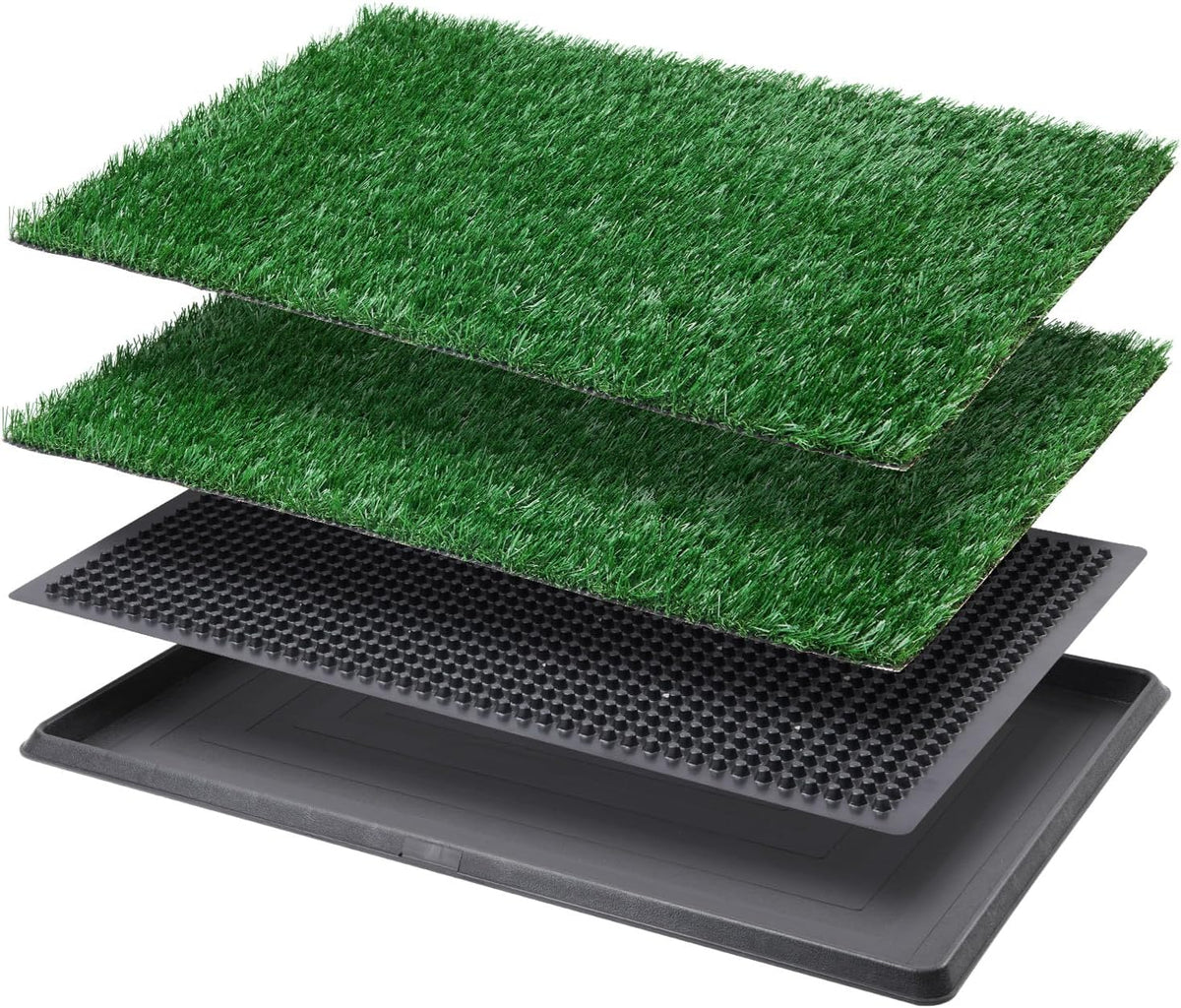 LOOBANI Dog Grass Pad with Tray - 20×25In for Potty Training